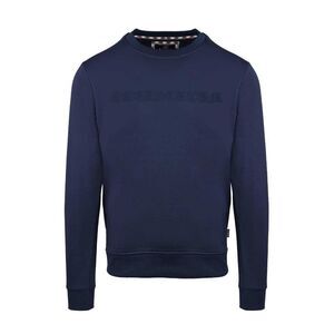 Aquascutum Mens Ribbed Collar Sweatshirt / Navy